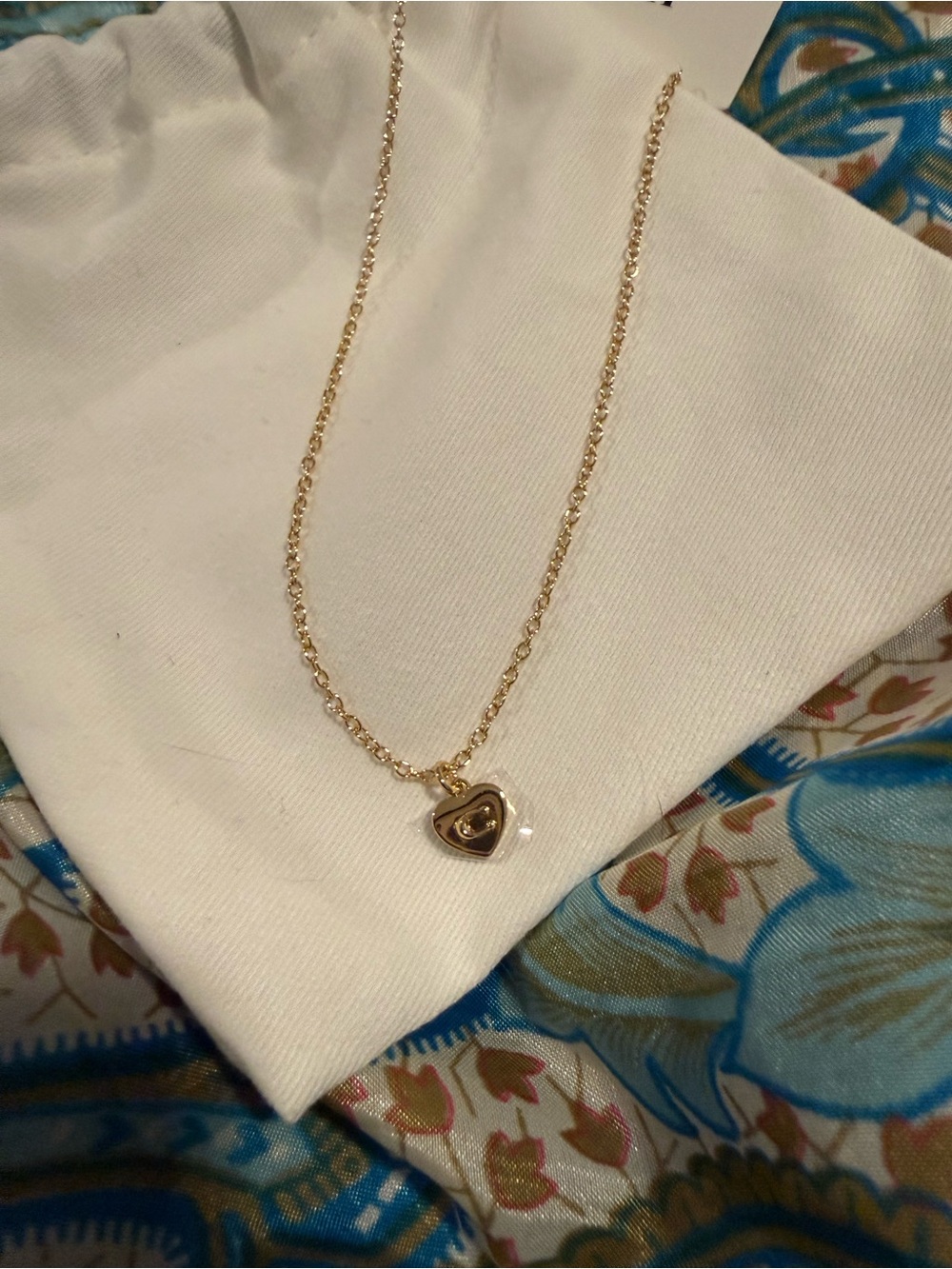 Coach Gold Heart Pendant Necklace - Women Jewelry